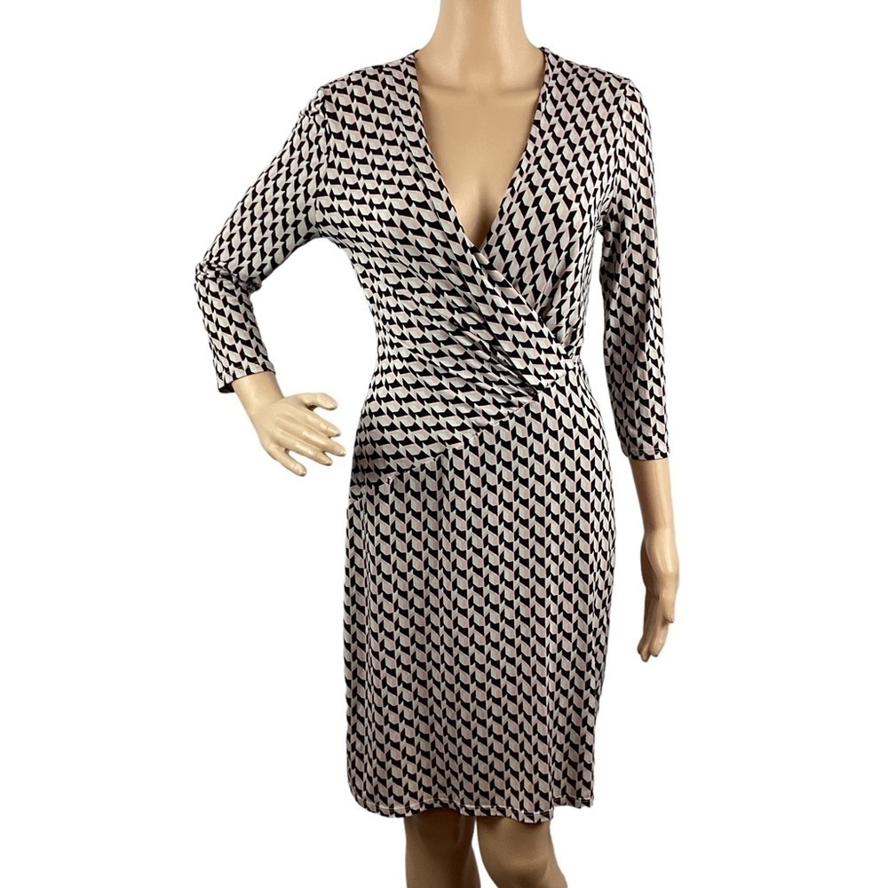 Laundry by Shelli Segal for Le Tote Dress Size XS Geometric Faux Wrap